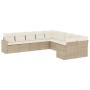 Gartensofa-Set mit beigen Kissen, 10-teilig, synthetisches Rattan von , Gartensets - Ref: Foro24-3219498, Preis: 639,71 €, Ra...