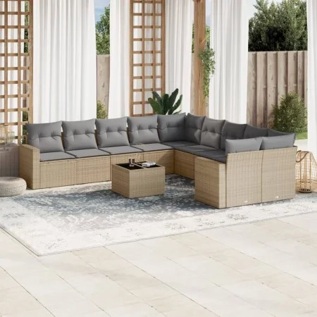 11-piece garden sofa set with beige synthetic rattan cushions by , Garden sets - Ref: Foro24-3219509, Price: 674,41 €, Discou...
