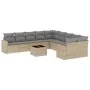 11-piece garden sofa set with beige synthetic rattan cushions by , Garden sets - Ref: Foro24-3219509, Price: 674,41 €, Discou...