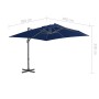 Sombrilla voladiza con poste de aluminio azul celeste 3x3 m de vidaXL, Sombrillas - Ref: Foro24-47002, Precio: 174,40 €, Desc...