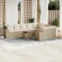 Garden sofa set with beige cushions 10 pieces synthetic rattan by , Garden sets - Ref: Foro24-3223047, Price: 683,05 €, Disco...