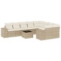 Garden sofa set with beige cushions 10 pieces synthetic rattan by , Garden sets - Ref: Foro24-3223047, Price: 655,44 €, Disco...