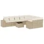 Garden sofa set with beige cushions 10 pieces synthetic rattan by , Garden sets - Ref: Foro24-3223047, Price: 683,05 €, Disco...