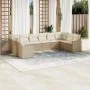 Garden sofa set with beige cushions 10 pieces synthetic rattan by , Garden sets - Ref: Foro24-3219458, Price: 663,70 €, Disco...