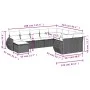 Garden sofa set 10 pieces with black synthetic rattan cushions by , Modular outdoor sofas - Ref: Foro24-3221854, Price: 657,5...