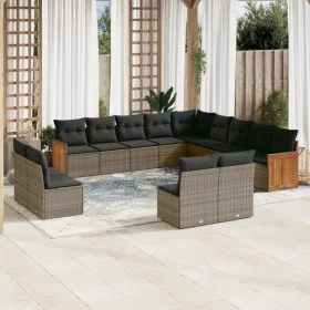 Garden sofa set with cushions 13 pieces gray synthetic rattan by , Garden sets - Ref: Foro24-3260569, Price: 811,32 €, Discou...