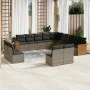Garden sofa set with cushions 13 pieces gray synthetic rattan by , Garden sets - Ref: Foro24-3260569, Price: 811,32 €, Discou...
