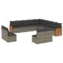 Garden sofa set with cushions 13 pieces gray synthetic rattan by , Garden sets - Ref: Foro24-3260569, Price: 811,32 €, Discou...