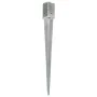 Ground spikes 12 pcs silver galvanized steel 8x8x91 cm by vidaXL, Spikes for anchoring in the ground - Ref: Foro24-145412, Pr...