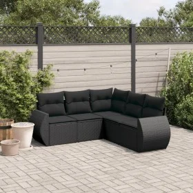 5-teiliges Gartenmöbel-Set und schwarze synthetische Rattankissen von , Gartensets - Ref: Foro24-3221344, Preis: 376,93 €, Ra...