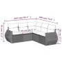 5-piece garden furniture set and black synthetic rattan cushions by , Garden sets - Ref: Foro24-3221344, Price: 376,93 €, Dis...