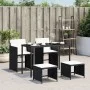 5-teiliges Gartenmöbel-Set mit schwarzen synthetischen Rattankissen von , Gartensets - Ref: Foro24-365080, Preis: 190,56 €, R...