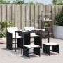 Set de muebles jardín 5 pzas con cojines ratán sintético negro de , Conjuntos de jardín - Ref: Foro24-365080, Precio: 196,47 €