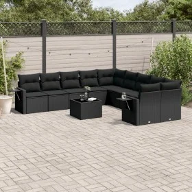 11-teiliges Gartensofa-Set und schwarze synthetische Rattankissen von , Gartensets - Ref: Foro24-3220714, Preis: 733,95 €, Ra...