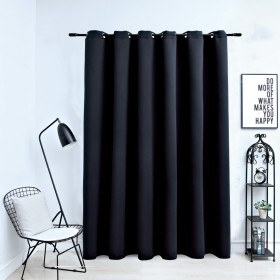 Blackout curtain with black metal rings 290x245 cm by vidaXL, Curtains and curtains - Ref: Foro24-134413, Price: 45,77 €, Dis...