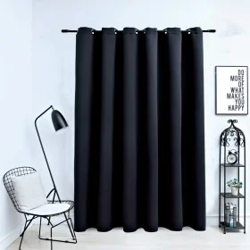 Blackout curtain with black metal rings 290x245 cm by vidaXL, Curtains and curtains - Ref: Foro24-134413, Price: 40,79 €, Dis...