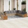 11-piece garden sofa set with beige synthetic rattan cushions by , Garden sets - Ref: Foro24-3227809, Price: 722,03 €, Discou...