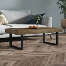 Couchtisch aus MDF und dunkelbraunem und schwarzem Eisen 120x60x40 cm von vidaXL, Couchtisch - Ref: Foro24-286103, Preis: 104...