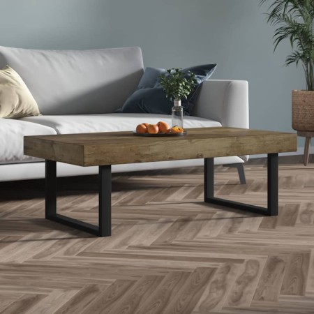 Couchtisch aus MDF und dunkelbraunem und schwarzem Eisen 120x60x40 cm von vidaXL, Couchtisch - Ref: Foro24-286103, Preis: 108...