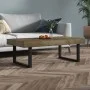 Couchtisch aus MDF und dunkelbraunem und schwarzem Eisen 120x60x40 cm von vidaXL, Couchtisch - Ref: Foro24-286103, Preis: 104...