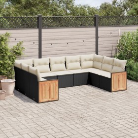 8-piece garden sofa set and black synthetic rattan cushions by , Garden sets - Ref: Foro24-3227953, Price: 509,18 €, Discount: %