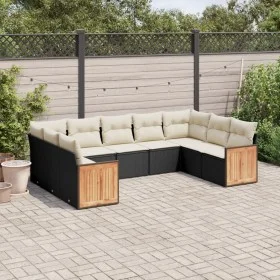 8-teiliges Gartensofa-Set und schwarze synthetische Rattankissen von , Gartensets - Ref: Foro24-3227953, Preis: 536,30 €, Rab...