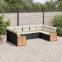 8-piece garden sofa set and black synthetic rattan cushions by , Garden sets - Ref: Foro24-3227953, Price: 492,87 €, Discount: %