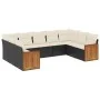 8-piece garden sofa set and black synthetic rattan cushions by , Garden sets - Ref: Foro24-3227953, Price: 536,30 €, Discount: %