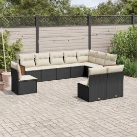 Garden sofa set 10 pieces with black synthetic rattan cushions by , Garden sets - Ref: Foro24-3227750, Price: 573,07 €, Disco...