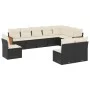 Gartensofa-Set 10-teilig mit schwarzen synthetischen Rattankissen von , Gartensets - Ref: Foro24-3227750, Preis: 573,07 €, Ra...