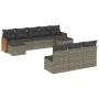 10-piece garden sofa set with gray synthetic rattan cushions by , Garden sets - Ref: Foro24-3228069, Price: 547,95 €, Discoun...