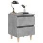 Nachttische mit Beinen 2 Stück graues Kiefernholz 40x35x50 cm von vidaXL, Nachttische - Ref: Foro24-805860, Preis: 73,82 €, R...