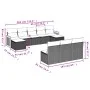 10-piece garden sofa set with gray synthetic rattan cushions by , Garden sets - Ref: Foro24-3228069, Price: 547,95 €, Discoun...