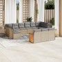 Gartensofa- und Kissenset, 13-teilig, beiges synthetisches Rattan von , Gartensets - Ref: Foro24-3228138, Preis: 774,88 €, Ra...