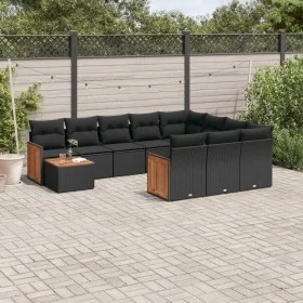 11-piece garden sofa set and black synthetic rattan cushions by , Garden sets - Ref: Foro24-3228043, Price: 691,13 €, Discoun...