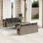 7-piece garden sofa set with gray PE rattan cushions by , Garden sets - Ref: Foro24-3252747, Price: 503,57 €, Discount: %