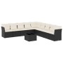 Set de sofás de jardín 10 pzas cojines ratán sintético negro de , Conjuntos de jardín - Ref: Foro24-3217786, Precio: 534,63 €...