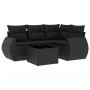 5-piece garden furniture set and black synthetic rattan cushions by , Garden sets - Ref: Foro24-3253652, Price: 362,20 €, Dis...
