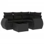 5-teiliges Gartenmöbel-Set und schwarze synthetische Rattankissen von , Gartensets - Ref: Foro24-3253652, Preis: 351,99 €, Ra...