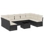 Garden sofa set 10 pieces with black synthetic rattan cushions by , Garden sets - Ref: Foro24-3218076, Price: 519,67 €, Disco...