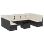 Set de sofás de jardín 10 pzas cojines ratán sintético negro de , Conjuntos de jardín - Ref: Foro24-3218076, Precio: 558,17 €...