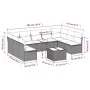 Set de sofás de jardín 10 pzas cojines ratán sintético negro de , Conjuntos de jardín - Ref: Foro24-3218076, Precio: 558,17 €...