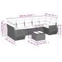8-piece garden sofa set and gray synthetic rattan cushions by , Garden sets - Ref: Foro24-3221139, Price: 521,51 €, Discount: %