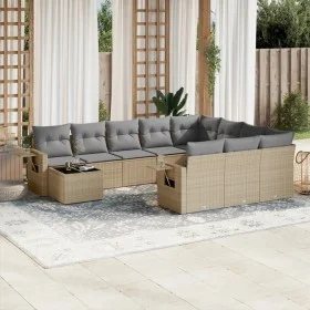 11-piece garden sofa set with beige synthetic rattan cushions by , Garden sets - Ref: Foro24-3220728, Price: 678,17 €, Discou...