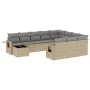 11-piece garden sofa set with beige synthetic rattan cushions by , Garden sets - Ref: Foro24-3220728, Price: 678,17 €, Discou...