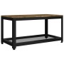 Dark brown and black MDF and iron coffee table 90x45x45 cm by vidaXL, Coffee table - Ref: Foro24-286082, Price: 80,03 €, Disc...