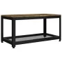 Dark brown and black MDF and iron coffee table 90x45x45 cm by vidaXL, Coffee table - Ref: Foro24-286082, Price: 68,34 €, Disc...