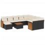 11-teiliges Gartensofa-Set und schwarze synthetische Rattankissen von , Gartensets - Ref: Foro24-3228240, Preis: 584,35 €, Ra...