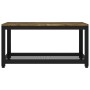 Dunkelbrauner und schwarzer Couchtisch aus MDF und Eisen, 90 x 45 x 45 cm von vidaXL, Couchtisch - Ref: Foro24-286082, Preis:...