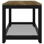 Dark brown and black MDF and iron coffee table 90x45x45 cm by vidaXL, Coffee table - Ref: Foro24-286082, Price: 68,34 €, Disc...